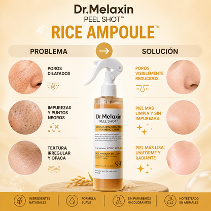 Dr. Melaxin Peel Shot Rice Ampoule™ | Reduce Poros, Elimina Impurezas y Consigue una Piel Radiante