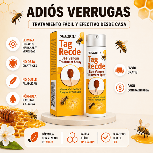 TAG RECEDE™ – Spray con veneno de abeja para verrugas, ayuda a secar y suavizar la piel desde la primera semana