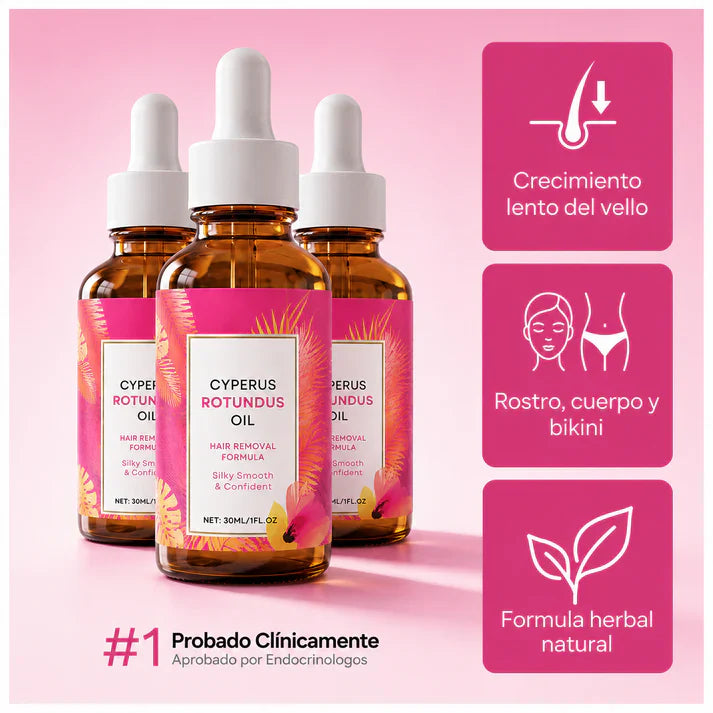 Cyperus Rotundus Oil | Reduce el Vello • Suaviza la Piel • Fácil Aplicación