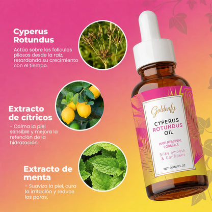 Cyperus Rotundus Oil | Reduce el Vello • Suaviza la Piel • Fácil Aplicación
