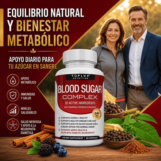 Toplux Blood Sugar Complex – Paga 1, Llévate 2 (Segunda Unidad GRATIS) por solo S/99
