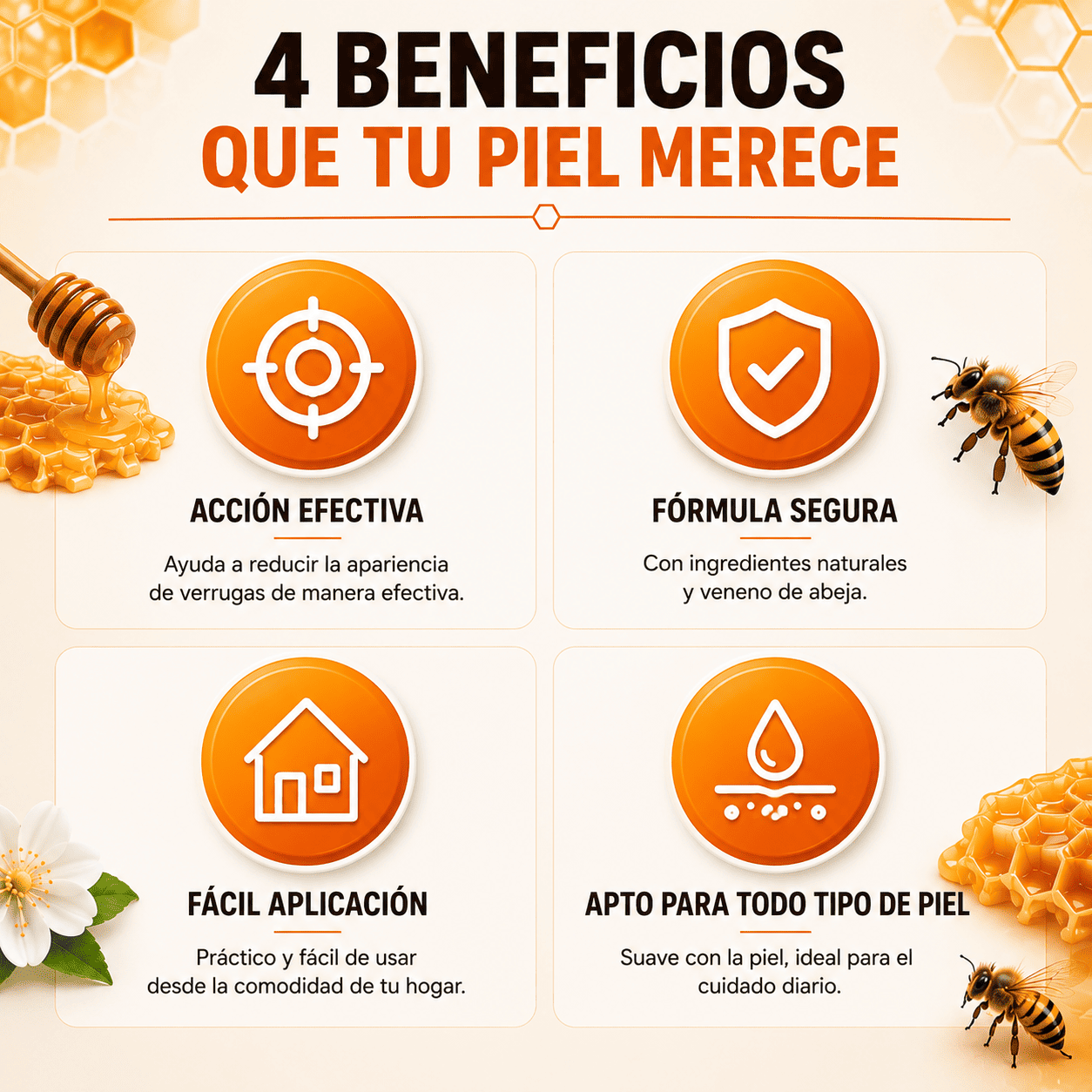 TAG RECEDE™ – Spray con veneno de abeja para verrugas, ayuda a secar y suavizar la piel desde la primera semana